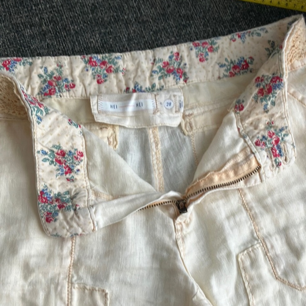 Cream Linen pants by Hei Hei